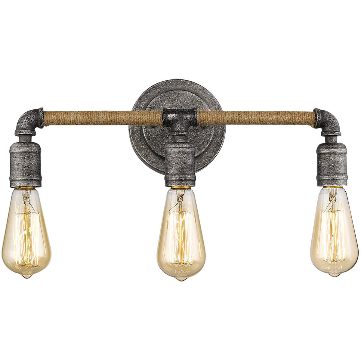 Grayson 3 Light 18 inch Antique Gray Vanity Light Wall Light