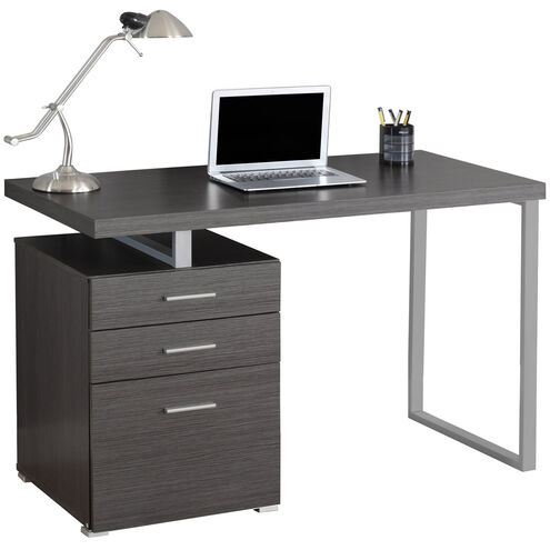 Ramapo 47 X 24 inch Grey and Silver Computer Desk