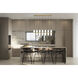 Cayden 7 Light 54 inch Modern Gold Linear Chandelier Ceiling Light
