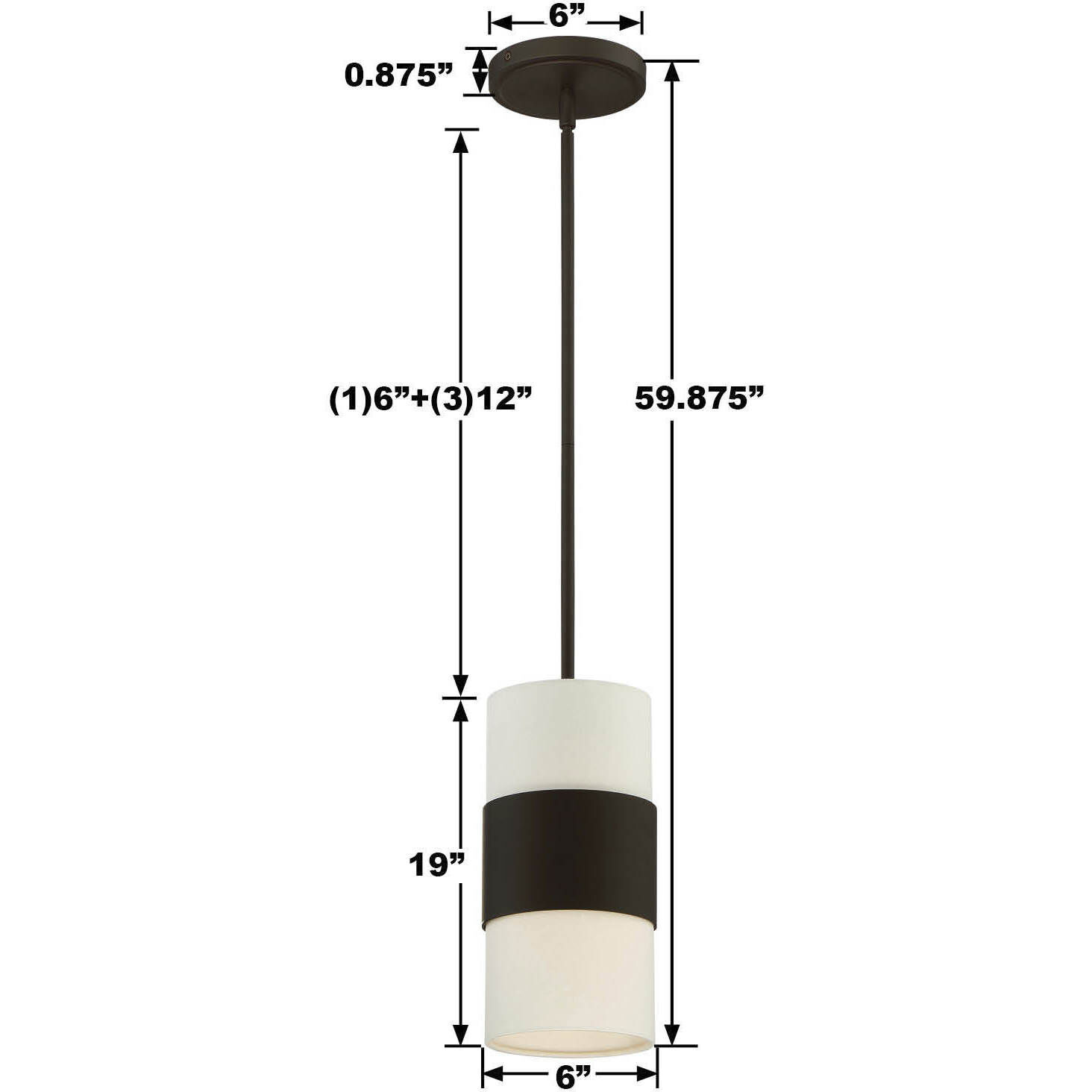 Grayson 1 Light 6 inch Dark Bronze Mini Pendant Ceiling Light