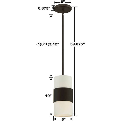 Grayson 1 Light 6 inch Dark Bronze Mini Pendant Ceiling Light