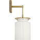Ray Booth Elias LED 9 inch Antique-Burnished Brass Sconce Wall Light in White Glass