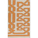 Alameda 36 X 24 inch Bright Orange, Khaki, Taupe Rug