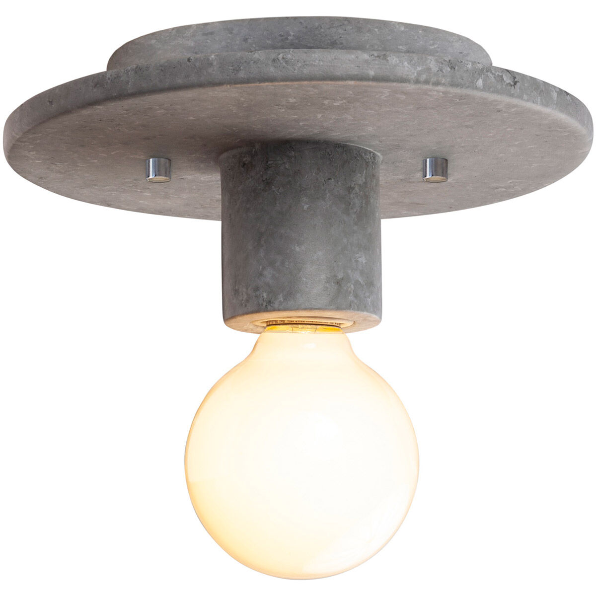 Radiance Collection 1 Light 8 inch Concrete Flush Mount Ceiling Light