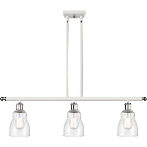 Ballston Ellery LED 36 inch White and Polished Chrome Island Light Ceiling Light in Seedy Glass, Ballston
