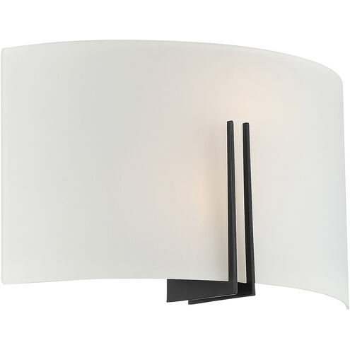 Prong LED 12 inch Matte Black ADA Wall Sconce Wall Light
