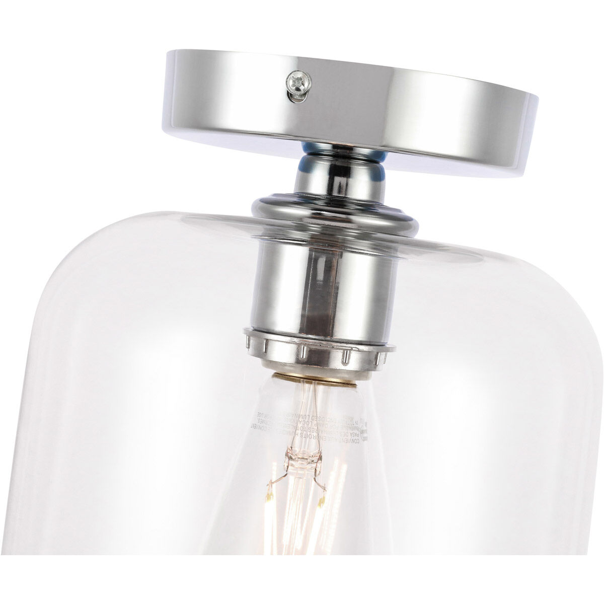 Collier 1 Light 7 inch Chrome Flush Mount Ceiling Light