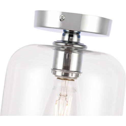 Collier 1 Light 7 inch Chrome Flush Mount Ceiling Light