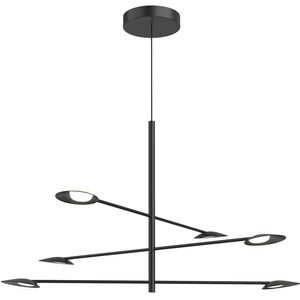 Rotaire LED 36 inch Black Chandelier Ceiling Light