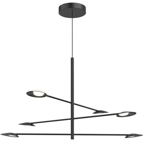 Rotaire LED 35.5 inch Black Chandelier Ceiling Light