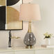 Isaiah 37 inch 100.00 watt Smoke and Brass Table Lamp Portable Light