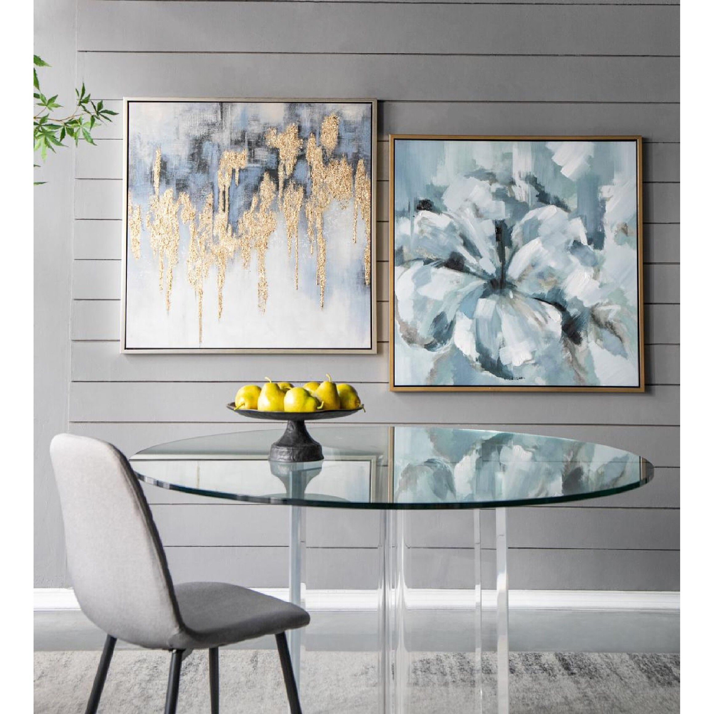 Anita Gray/Gold/Blue Wall Art