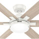 Georgetown 52 inch Fresh White with Light Oak and Fresh White Blades Ceiling Fan