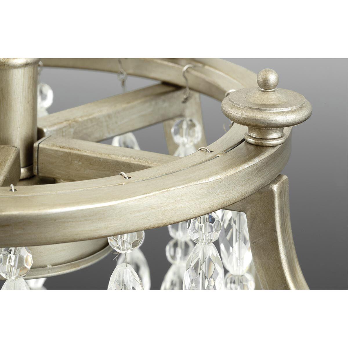 Bradstreet 5 Light 28 inch Silver Ridge Chandelier Ceiling Light, Design Series