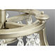 Bradstreet 6 Light 38 inch Silver Ridge Linear Chandelier Ceiling Light, Design Series