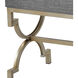 Comtesse Gray with Gold Double Bench