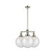 Franklin Restoration X-Large Beacon LED 24 inch Polished Nickel Chandelier Ceiling Light in Clear Glass, Franklin Restoration