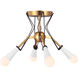 ED Ellen DeGeneres Piro 4 Light 14.75 inch Burnished Brass Flush Mount Ceiling Light