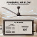 Atlas Alessandra - LK 72 inch Textured Bronze with Gray Ash Tone Blades Ceiling Fan