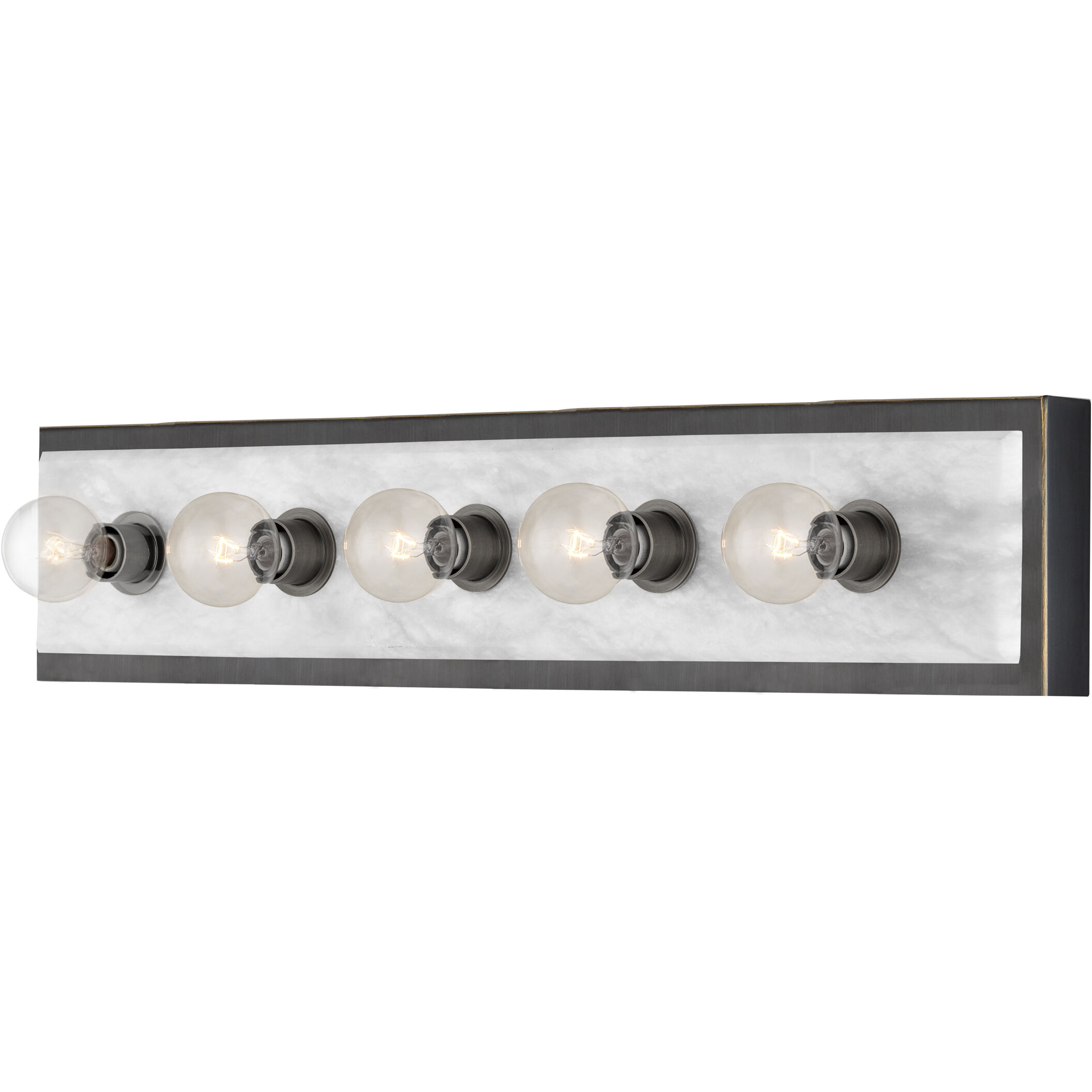 Berdine 5 Light 5 inch Natural/Oil Rubbed Bronze Bath Bar Wall Light, Large