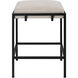 Paradox 27 inch Matte Black and White Waffle Textured Polyester Counter Stool