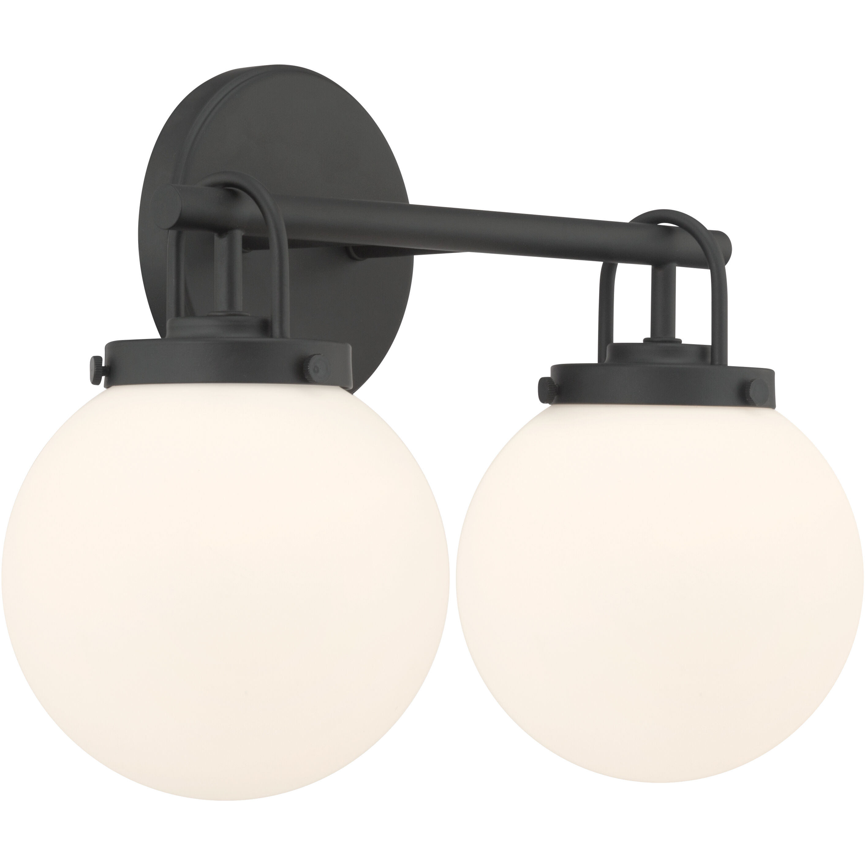 Ortesa 2 Light 15 inch Dark Matte Black Vanity Wall Light