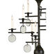 Sethos 9 Light 28 inch Old Iron Chandelier Ceiling Light, Small