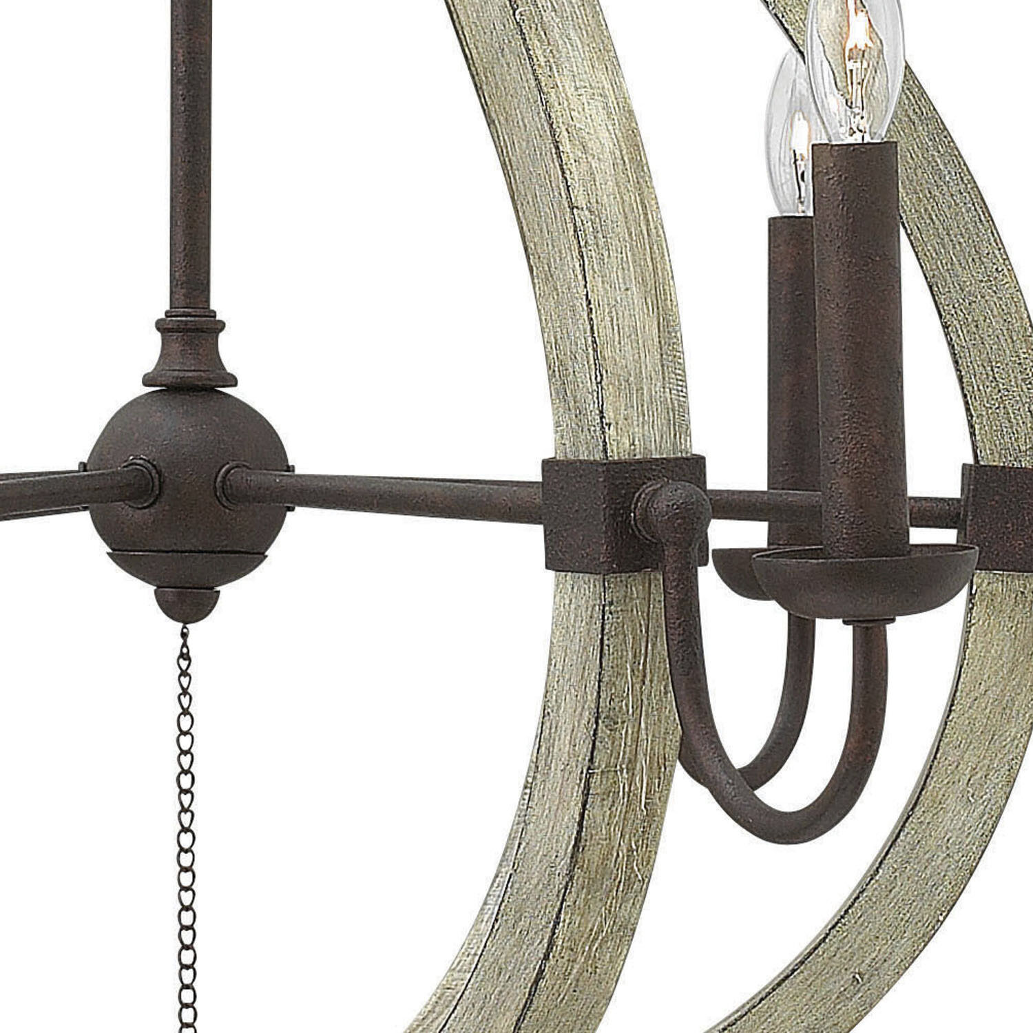 Middlefield LED 30 inch Iron Rust Chandelier Ceiling Light