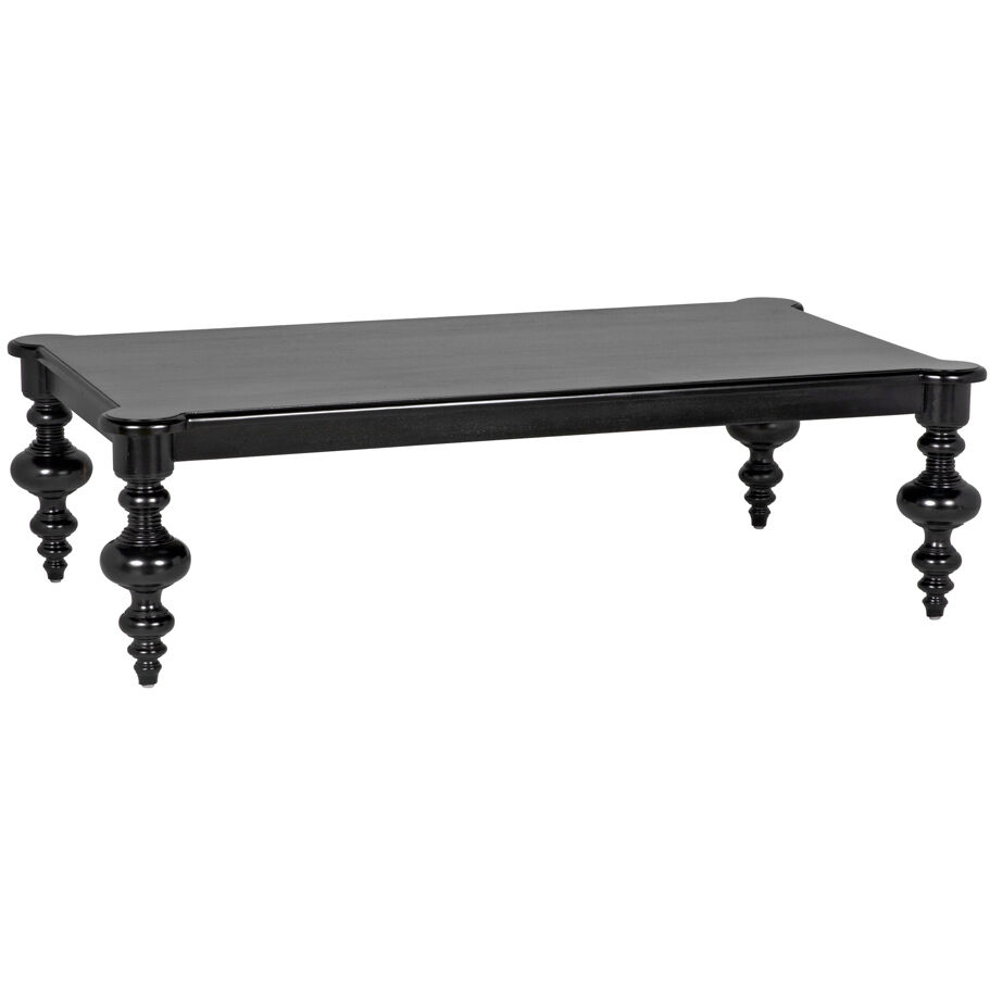 Graff 64 X 37.5 inch Hand Rubbed Black Coffee Table