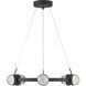 Biscayne LED 28 inch Matte Black Chandelier Ceiling Light