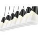 Aimie Linear Chandelier Ceiling Light in Matte Black