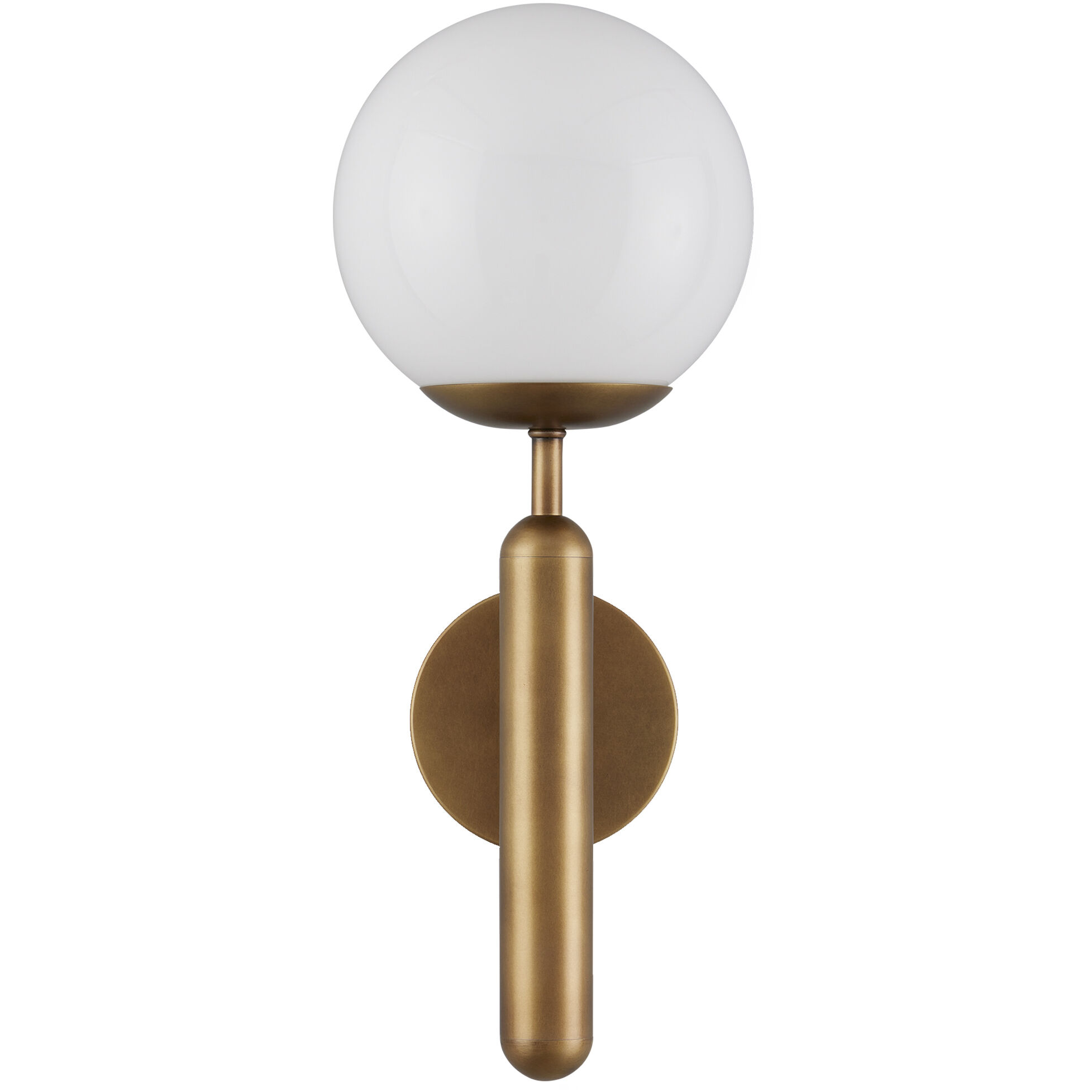 Barbican 1 Light 6.5 inch Antique Brass and White Bath Sconce Wall Light