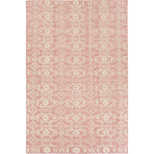 Ithaca 72 X 48 inch Pink and Neutral Area Rug, Wool and Cotton