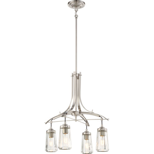 Poleis 4 Light 21 inch Brushed Nickel Chandelier Ceiling Light