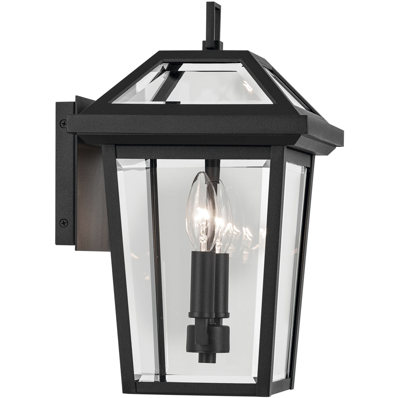 Regence 2 Light 14 inch Black Textured Outdoor Wall, Small