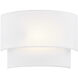 Textile Collection 1 Light 14 inch White ADA Wall Sconce Wall Light in 4" D x 14" W x 10" H, EVOLV
