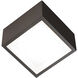 Bloc LED 5.5 inch Bronze Flush Mount Ceiling Light in 3000K