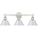 Yep Orwell Vanity Wall Light in Pewter, Dusky Blue