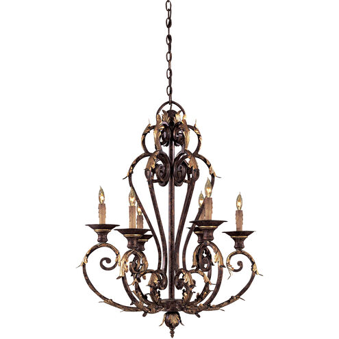 Zaragoza 6 Light 27 inch Golden Bronze Chandelier Ceiling Light