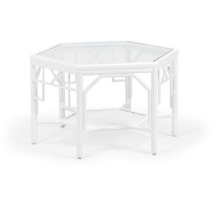 Wildwood 32 X 19 inch White/Clear Cocktail Table