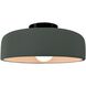 Radiance Collection - Spire 1 Light 10 inch Pewter Green Semi-Flush Ceiling Light, Form+Finish+Function