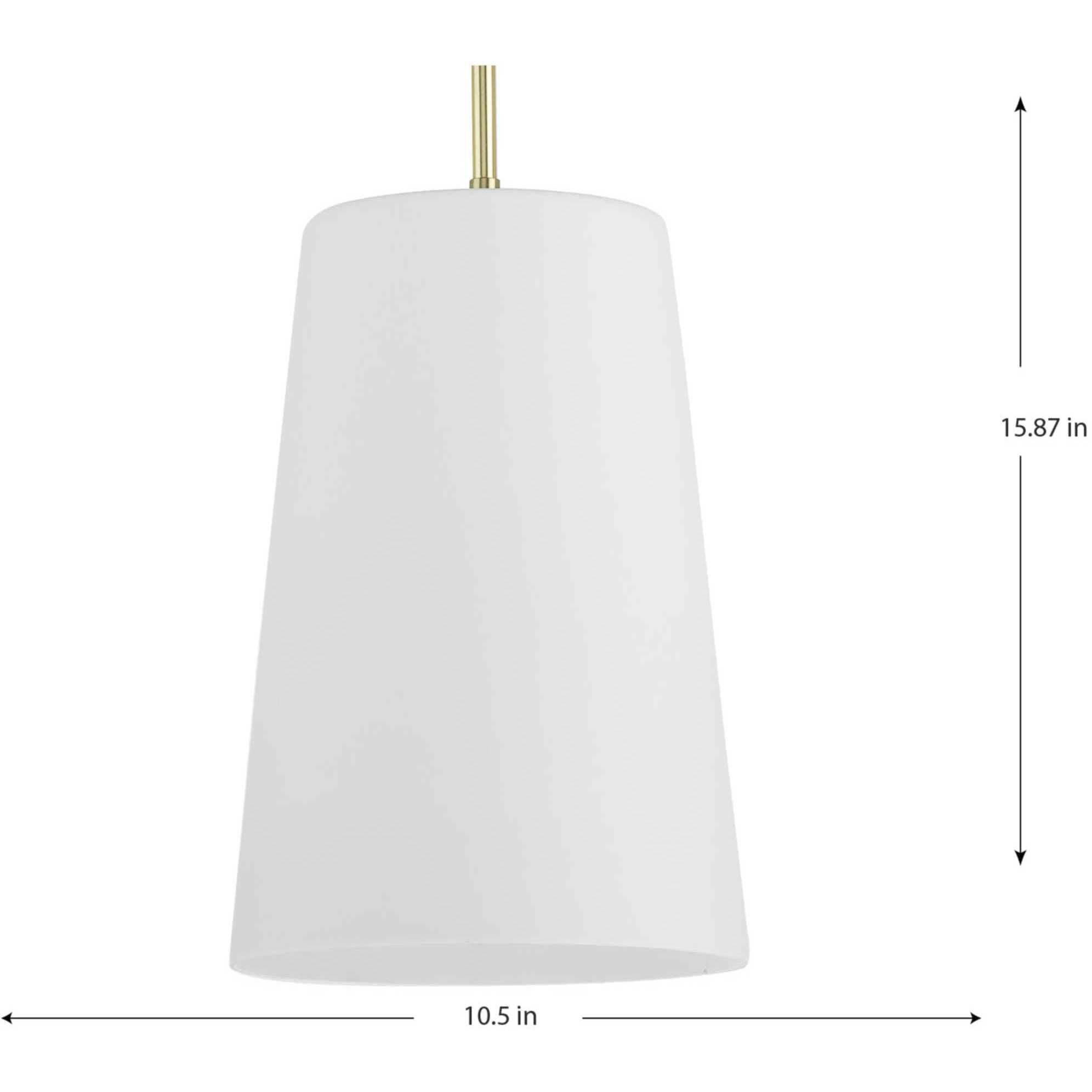 Clarion 1 Light 10.5 inch Satin Brass Pendant Ceiling Light