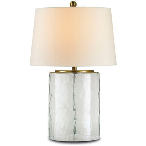 Oscar 25 inch 150 watt Clear/Brass Table Lamp Portable Light