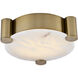 Lumba LED 17 inch Winter Brass Flush Mount Ceiling Light