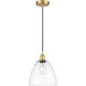 Edison Dome 1 Light 9 inch Satin Gold Mini Pendant Ceiling Light