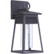 Becca 1 Light 14 inch Textured Black Outdoor Wall Mount