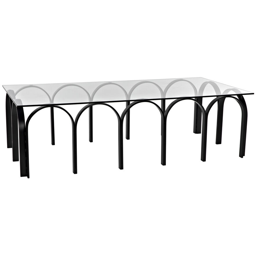 Arcus 63 X 31.5 inch Matte Black Coffee Table