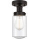 Dover 1 Light 6.5 inch Oil Rubbed Bronze Semi-Flush Mount Ceiling Light
