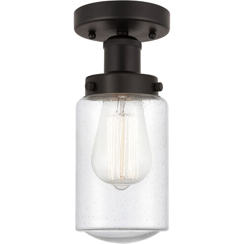 Dover 1 Light 6.5 inch Oil Rubbed Bronze Semi-Flush Mount Ceiling Light