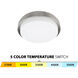 Lithium LED 15 inch Brushed Nickel Flush Mount Ceiling Light in 15in